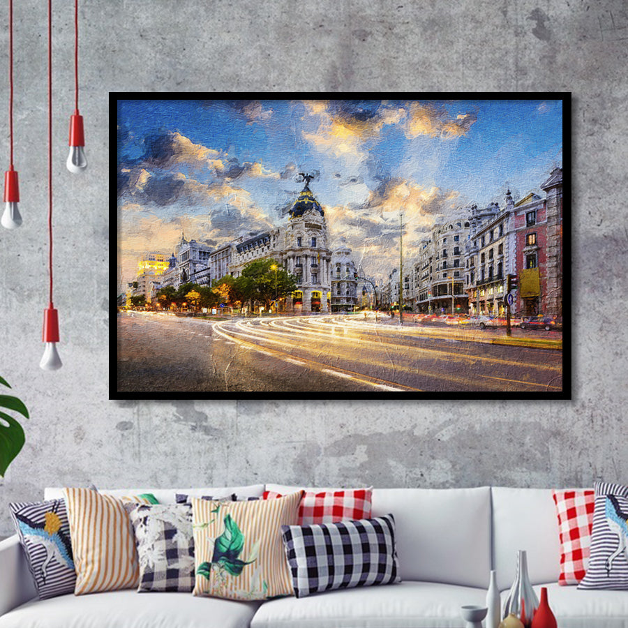 Madrid City Framed Art Prints Wall Decor - Painting Prints, Framed Picture, Home Decor