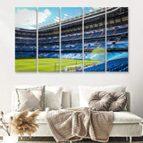 Madrid Stadium Soccer 5 Pieces B Canvas Prints Wall Art - Painting Canvas, Multi Panels,5 Panel, Wall Decor