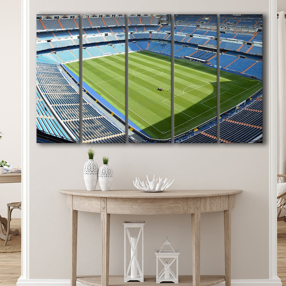 Madrid Stadium Wall Art Santiago Bernabeu Stadium Canvas Prints,Multi Panels B,Sport Stadium Art Prints, Fan Gift