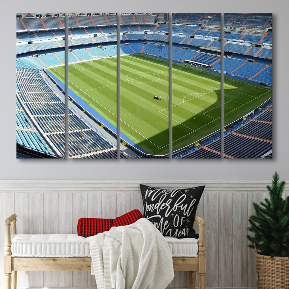 Madrid Stadium Wall Art Santiago Bernabeu Stadium Canvas Prints,Multi Panels B,Sport Stadium Art Prints, Fan Gift