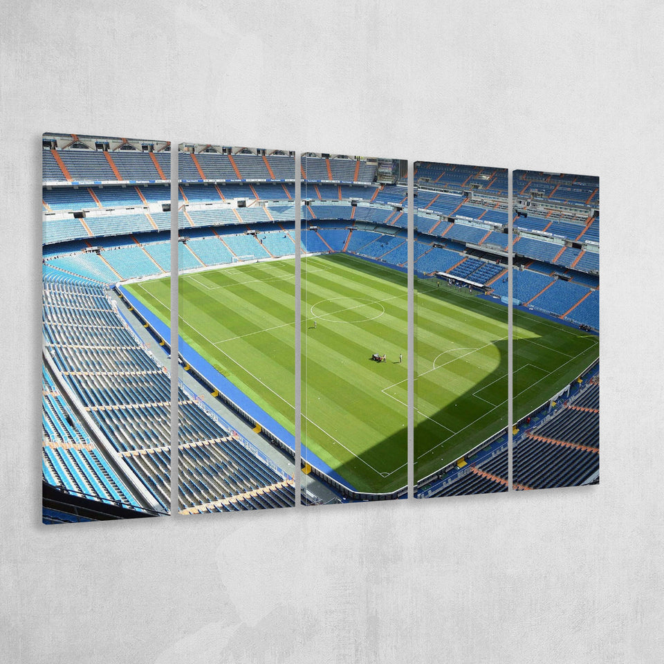 Madrid Stadium Wall Art Santiago Bernabeu Stadium Canvas Prints,Multi Panels B,Sport Stadium Art Prints, Fan Gift
