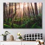 Magical Forest Morning Canvas Prints Wall Art Decor - Painting Canvas,Home Decor, Ready to Hang