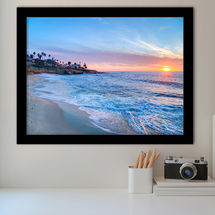 Magnificent sunset in La Jolla California Framed Art Prints Wall Decor - Painting Art, Wall Art, Home Decor