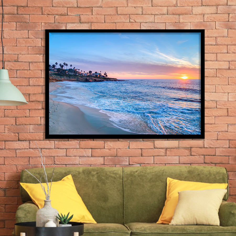Magnificent sunset in La Jolla California Framed Art Prints Wall Decor - Painting Art, Wall Art, Home Decor