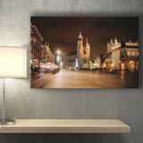 Main Market Square and St Mary's Basilica Krakow Poland Canvas Prints Wall Art - Painting Canvas, Wall Decor, Home Decor, Prints for Sale