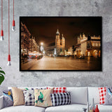 Main Market Square and St Mary's Basilica Krakow Poland Framed Art Prints Wall Decor - Painting Art, Wall Art, Home Decor