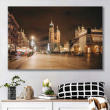 Main Market Square and St Mary's Basilica Krakow Poland Canvas Prints Wall Art - Painting Canvas, Wall Decor, Home Decor, Prints for Sale