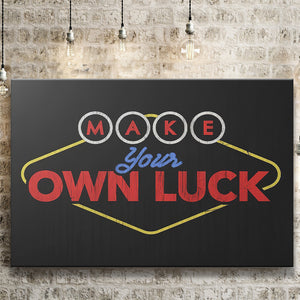 Make Your Ouw Lucky Canvas Prints Wall Art - Painting Canvas,Office Business Motivation Art, Wall Decor