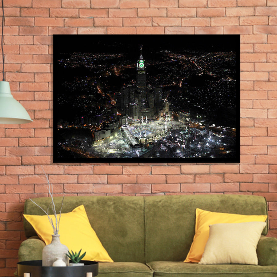 Makkah Clock Tower Framed Art Prints Wall Decor - Painting Prints, Framed Picture
