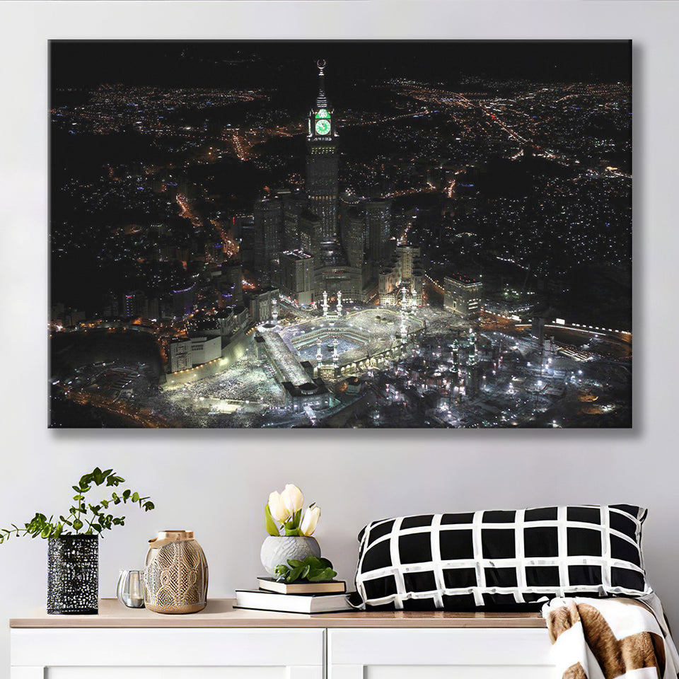 Makkah Clock Tower Canvas Prints Wall Art - Painting Prints, Wall Decor, Art Prints