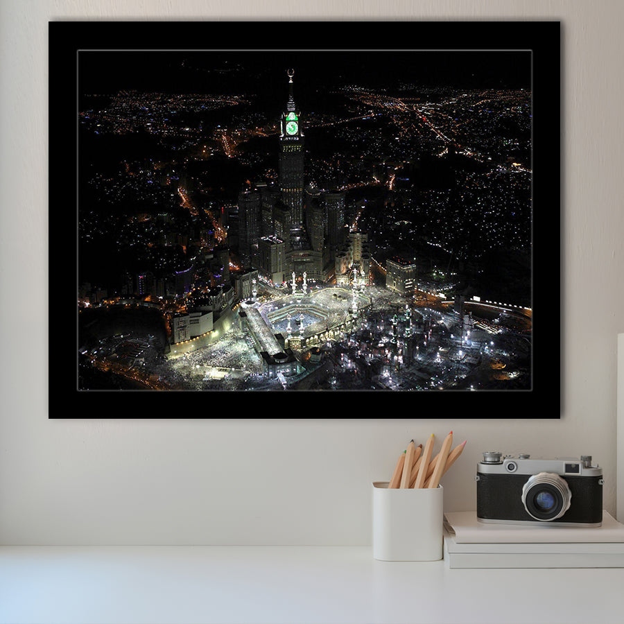 Makkah Clock Tower Framed Art Prints Wall Decor - Painting Prints, Framed Picture