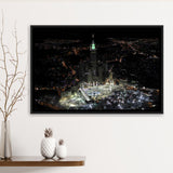 Makkah Clock Tower Framed Canvas Prints Wall Art - Painting Prints, Wall Decor, Floating Frame