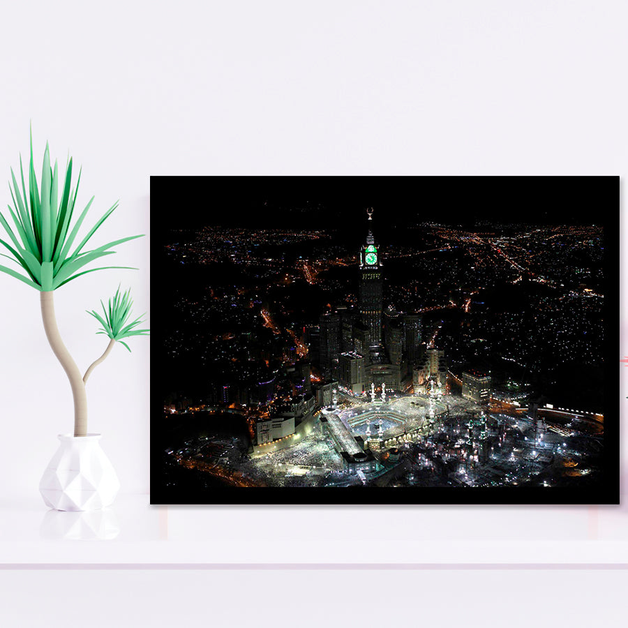 Makkah Clock Tower Framed Art Prints Wall Decor - Painting Prints, Framed Picture