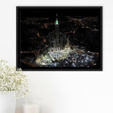 Makkah Clock Tower Framed Canvas Prints Wall Art - Painting Prints, Wall Decor, Floating Frame