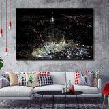 Makkah Clock Tower Framed Canvas Prints Wall Art - Painting Prints, Wall Decor, Floating Frame