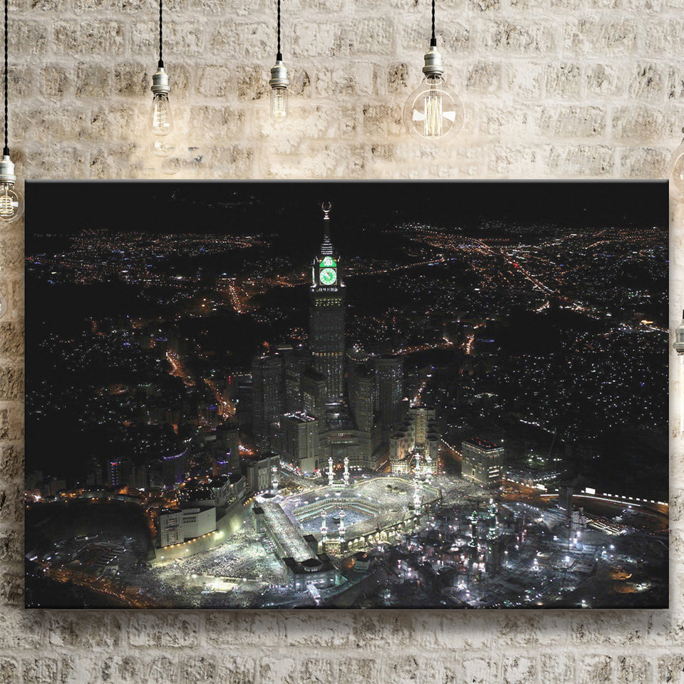 Makkah Clock Tower Canvas Prints Wall Art - Painting Prints, Wall Decor, Art Prints