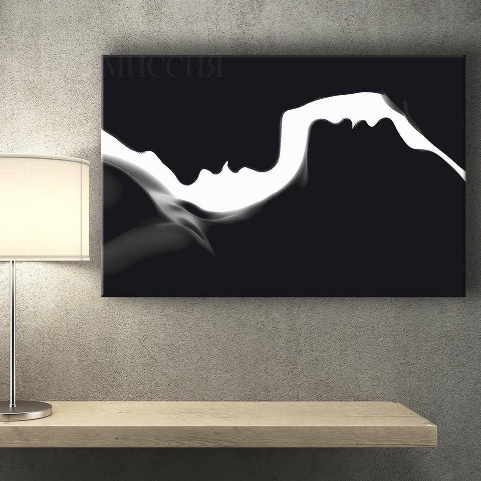 Man And Woman Silhouette Canvas Prints Wall Art - Painting Canvas, Art Prints, Wall Decor, Home Decor, Prints for Sale