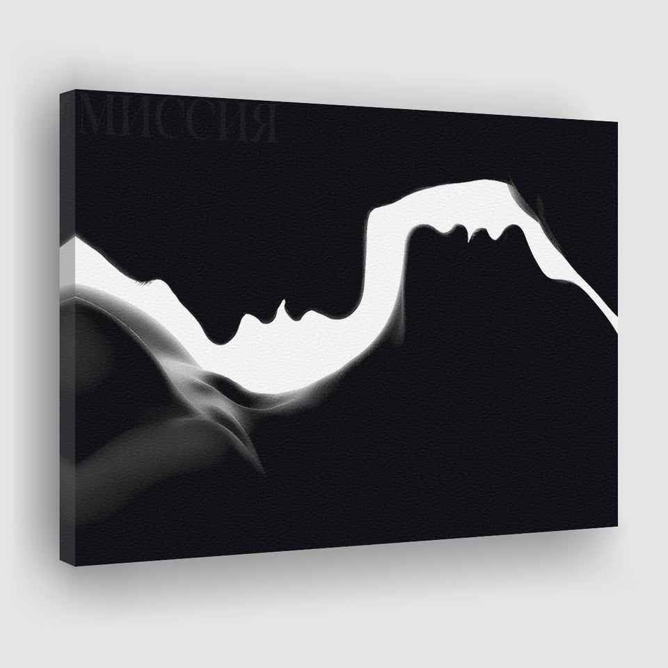 Man And Woman Silhouette Canvas Prints Wall Art - Painting Canvas, Art Prints, Wall Decor, Home Decor, Prints for Sale