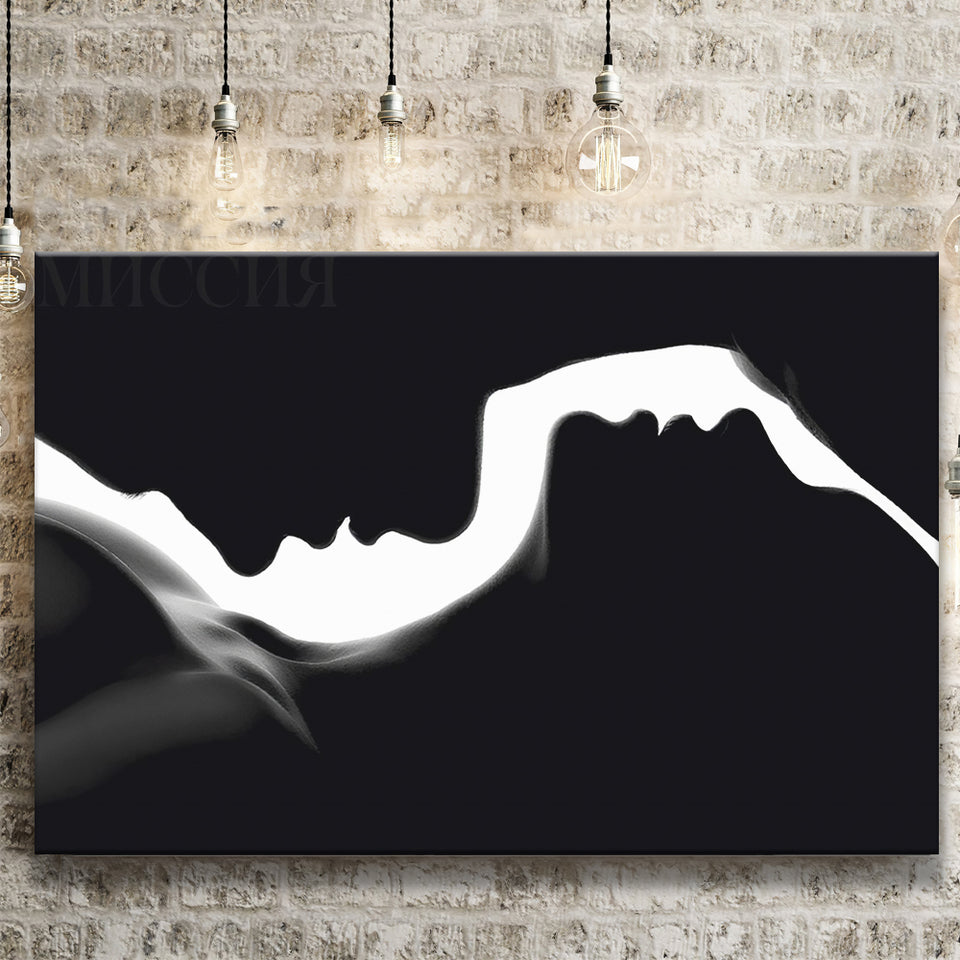 Man And Woman Silhouette Canvas Prints Wall Art - Painting Canvas, Art Prints, Wall Decor, Home Decor, Prints for Sale