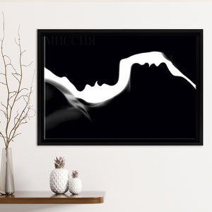 Man And Woman Silhouette Framed Canvas Prints - Painting Canvas, Art Prints,  Wall Art, Home Decor, Prints for Sale