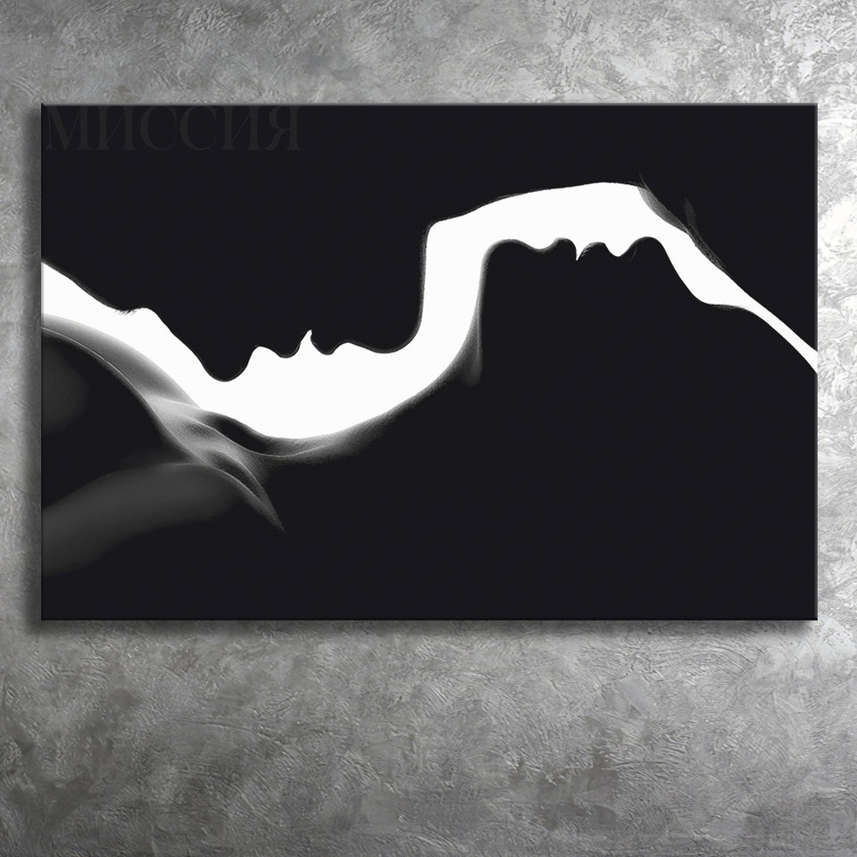Man And Woman Silhouette Canvas Prints Wall Art - Painting Canvas, Art Prints, Wall Decor, Home Decor, Prints for Sale