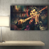 Man Play Violinist Art Music Room Art Canvas Prints Wall Art Decor - Painting Canvas,Home Decor, Ready to Hang