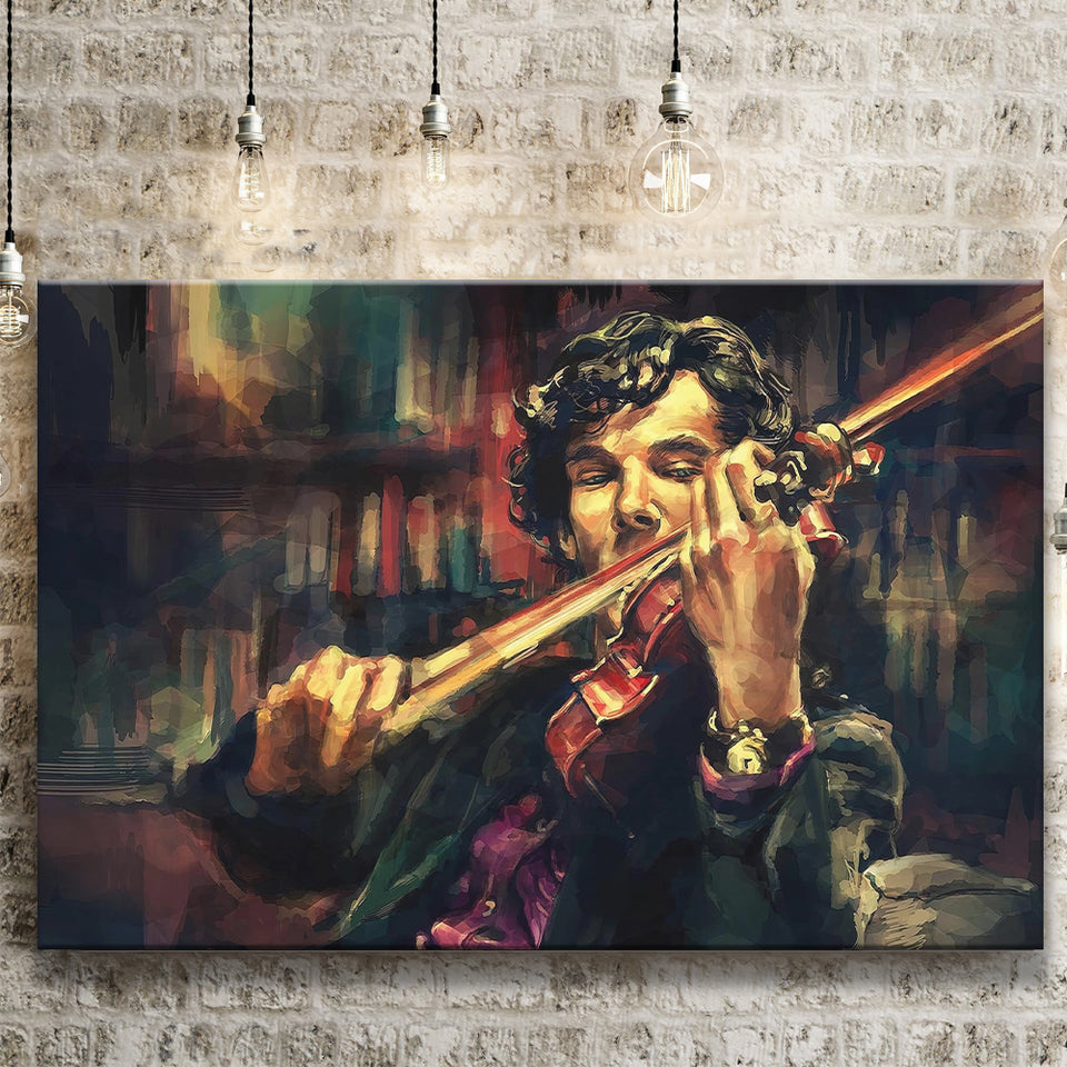 Man Play Violinist Art Music Room Art Canvas Prints Wall Art Decor - Painting Canvas,Home Decor, Ready to Hang