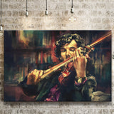 Man Play Violinist Art Music Room Art Canvas Prints Wall Art Decor - Painting Canvas,Home Decor, Ready to Hang