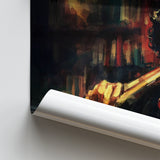 Man Play Violinist Art Music Room Art Poster Prints Wall Art Decor, Unframe, Poster Art