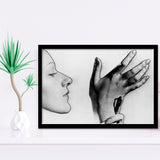 Man Ray Black And White Print, Solarised Woman Framed Art Prints, Wall Art,Home Decor,Framed Picture
