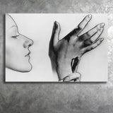 Man Ray Black And White Print, Solarised Woman Canvas Prints Wall Art Home Decor