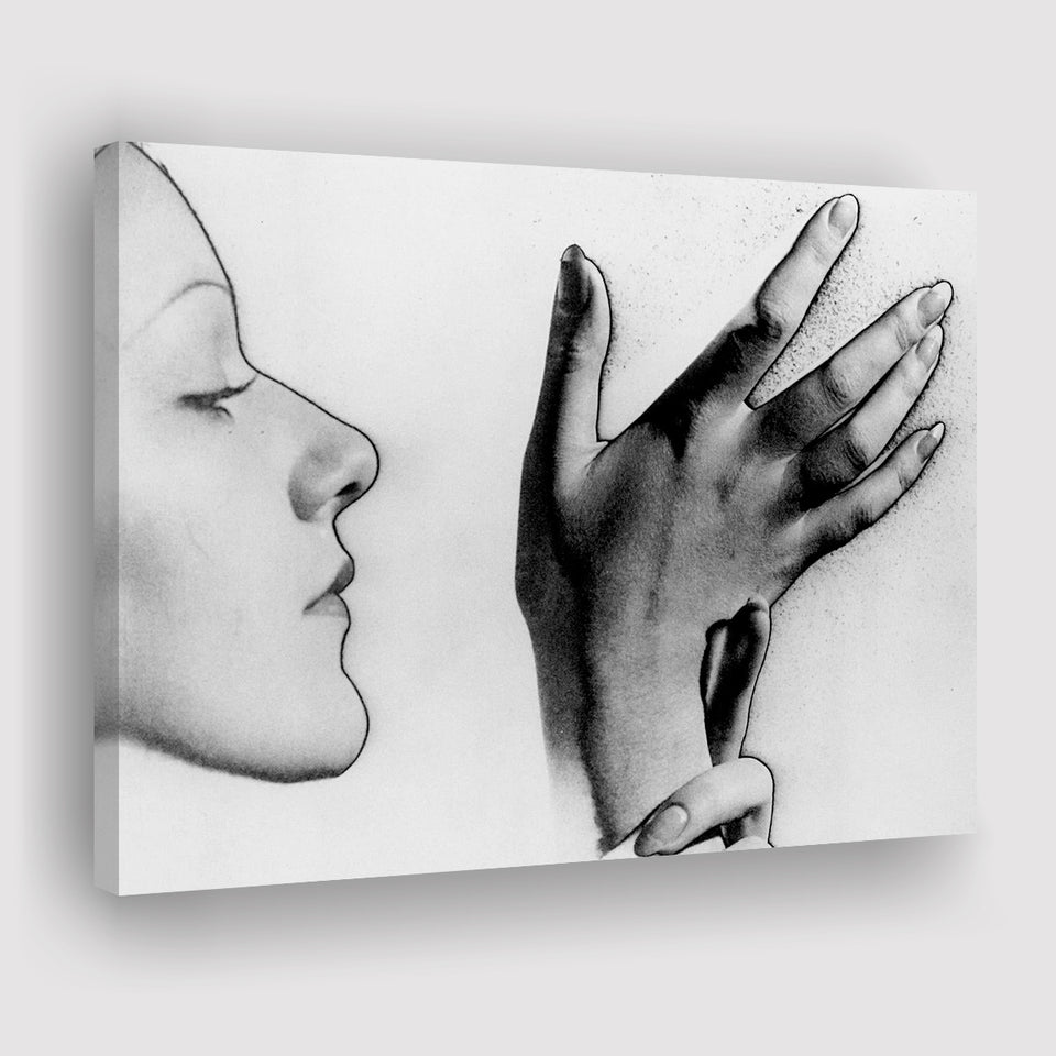 Man Ray Black And White Print, Solarised Woman Canvas Prints Wall Art Home Decor
