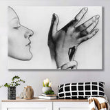Man Ray Black And White Print, Solarised Woman Canvas Prints Wall Art Home Decor