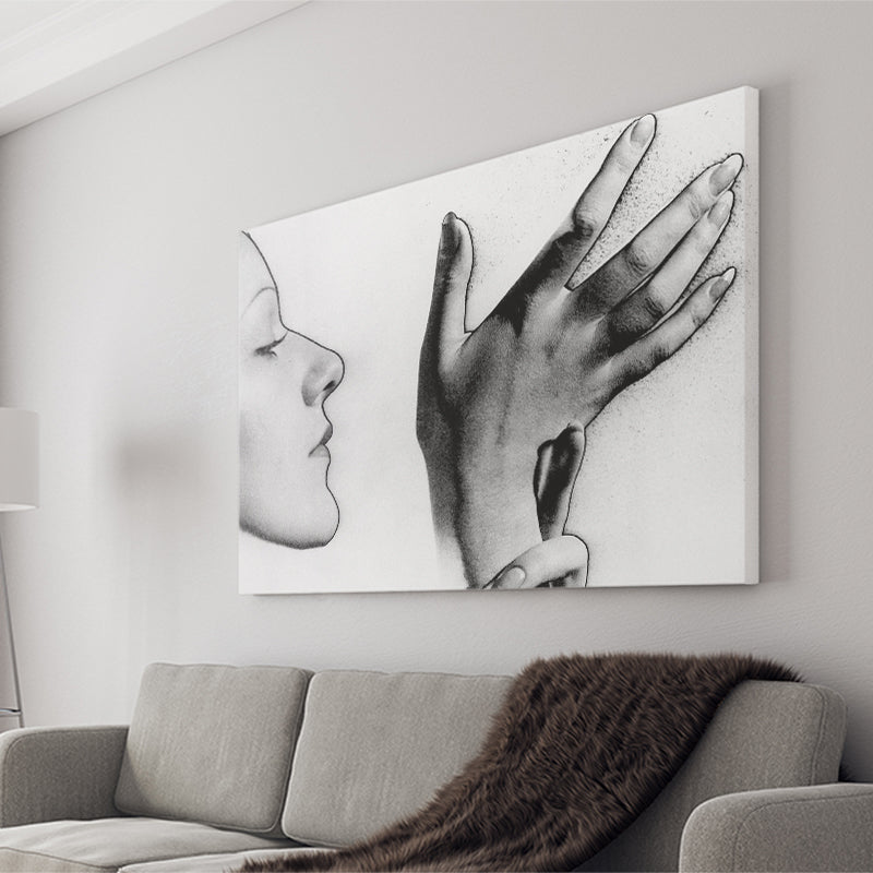 Man Ray Black And White Print, Solarised Woman Canvas Prints Wall Art Home Decor