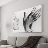 Man Ray Black And White Print, Solarised Woman Canvas Prints Wall Art Home Decor