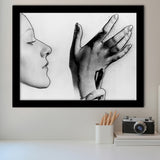 Man Ray Black And White Print, Solarised Woman Framed Art Prints, Wall Art,Home Decor,Framed Picture