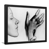 Man Ray Black And White Print, Solarised Woman Framed Art Prints, Wall Art,Home Decor,Framed Picture