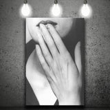 Man Ray Hands On Lips Black And White Print, Surrealist Photography Canvas Prints Wall Art Home Decor