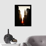 Manhattanhenge Sunset And The Chrysler Building Framed Art Prints - Framed Prints, Prints for Sale, Painting Prints