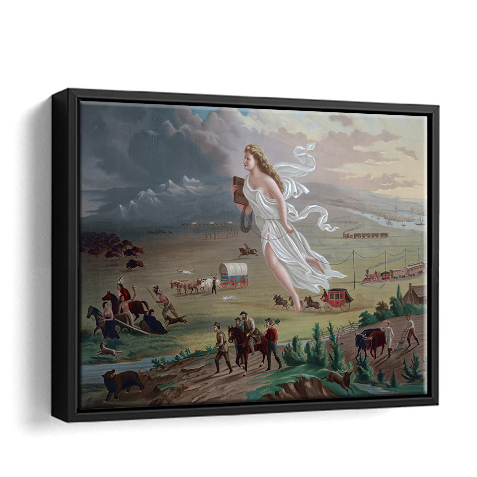 Manifest Destiny Painting 1872 Canvas Wall Art - Canvas Print, Framed Canvas, Painting Canvas