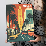 Manila Retro Art Print ,City Art Print, Large Canvas, Canvas Print Wall Art Home Decor