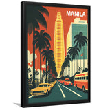Manila Retro Art Print, City Art Print, Framed Art Print Wall Art Home Decor, Framed Picture