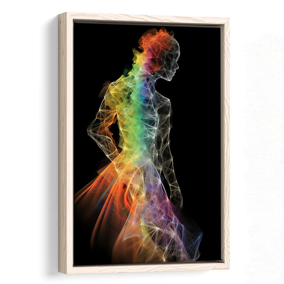 Mannequin Made Off Multicolored,Framed Canvas Prints,Floating Frame, Wall Art Home Decor