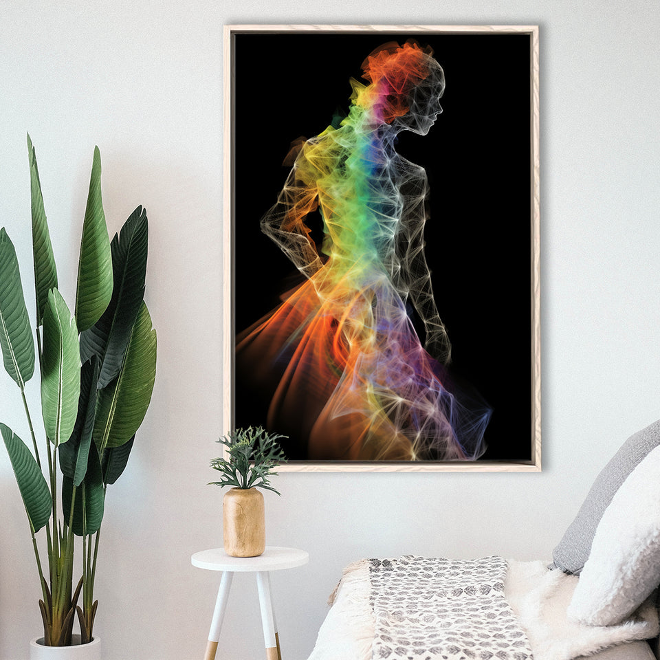 Mannequin Made Off Multicolored,Framed Canvas Prints,Floating Frame, Wall Art Home Decor