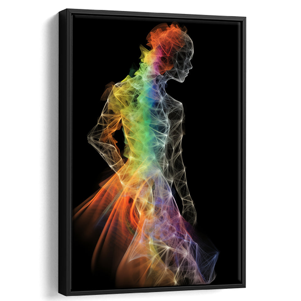 Mannequin Made Off Multicolored,Framed Canvas Prints,Floating Frame, Wall Art Home Decor