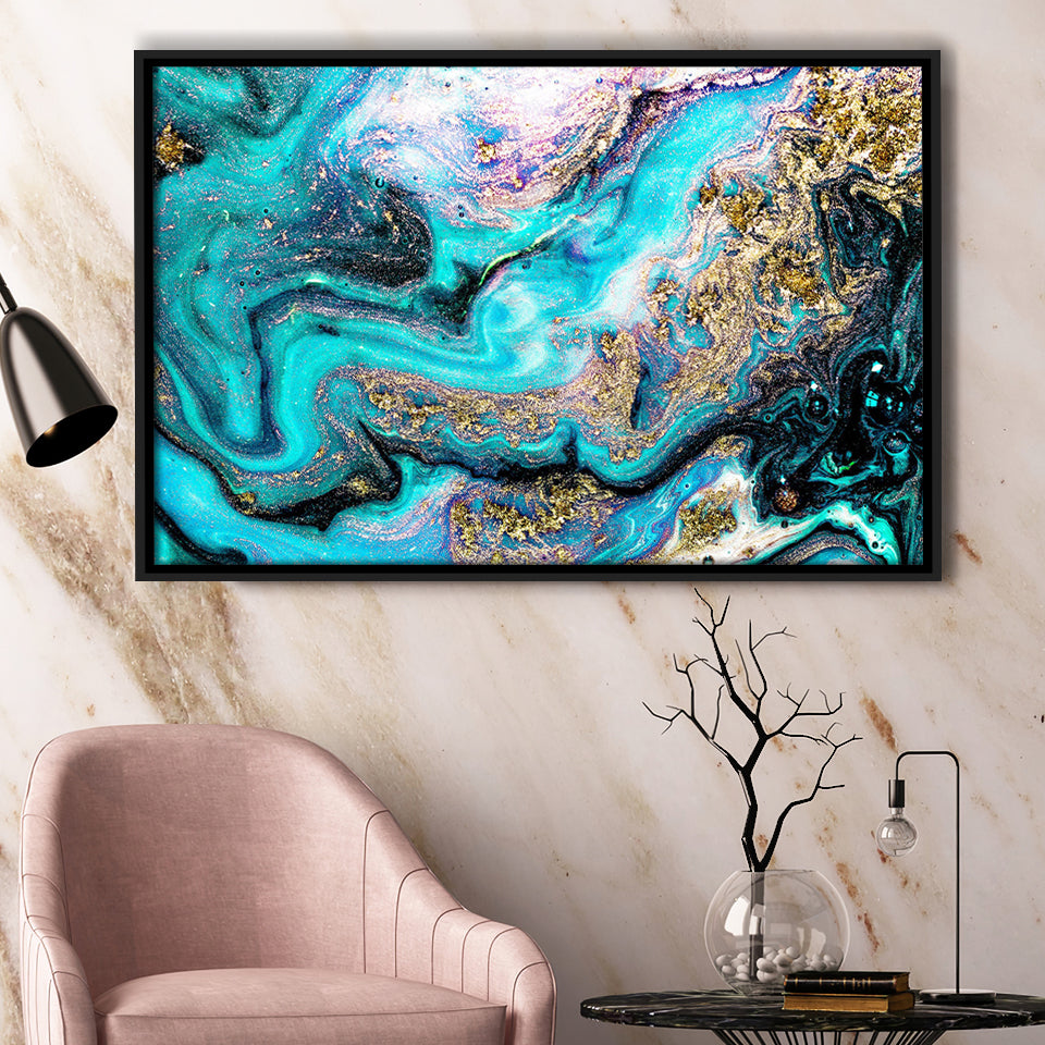 Many Glitters on Abstract Framed Canvas Prints Wall Art Decor - Paiting Canvas, Art Prints, Floating Frame