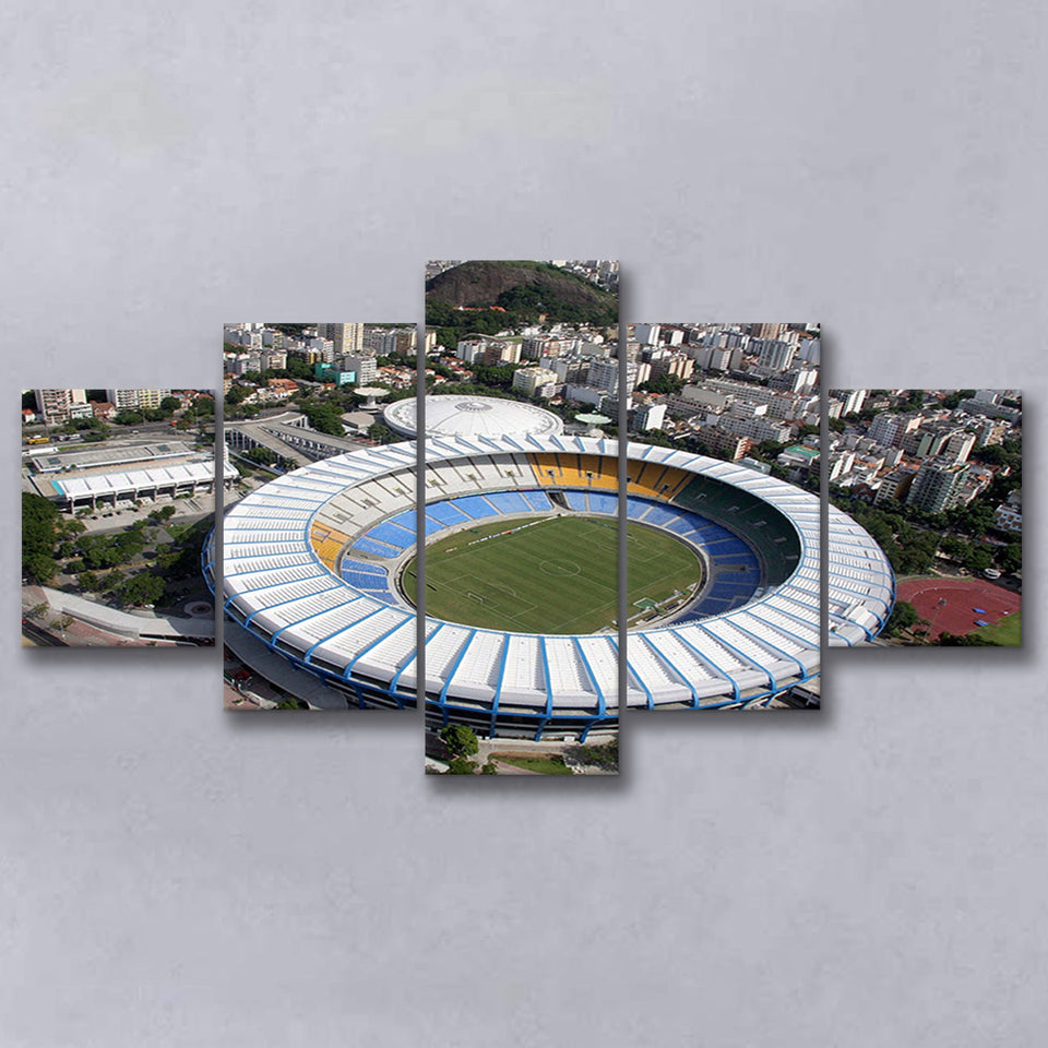 Maracana Stadium Canvas Prints Rio De Janeiro Wall Art,Multi Panels,Sport Stadium Art Prints, Fan Gift