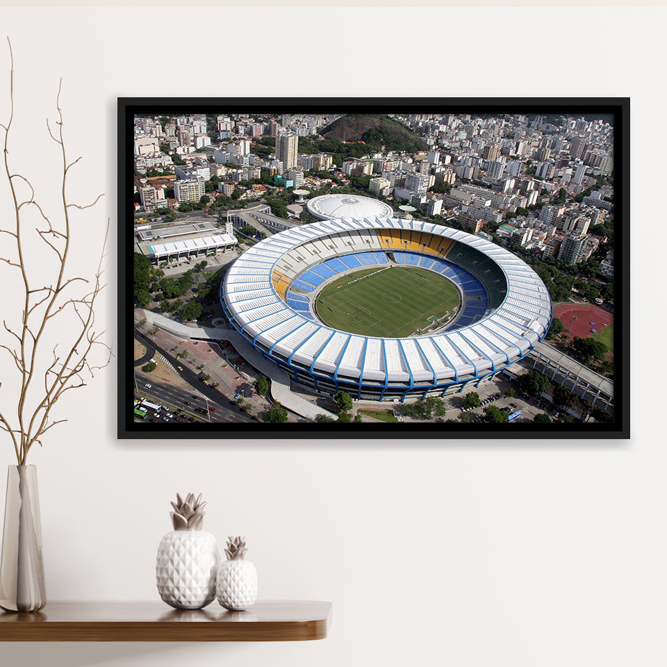 Maracana Stadium Framed Canvas Prints Rio De Janeiro Wall Art,Sport Stadium Art Prints, Fan Gift
