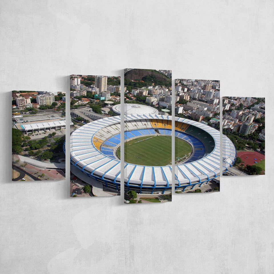 Maracana Stadium Canvas Prints Rio De Janeiro Wall Art,Multi Panels,Sport Stadium Art Prints, Fan Gift