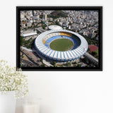 Maracana Stadium Framed Canvas Prints Rio De Janeiro Wall Art,Sport Stadium Art Prints, Fan Gift